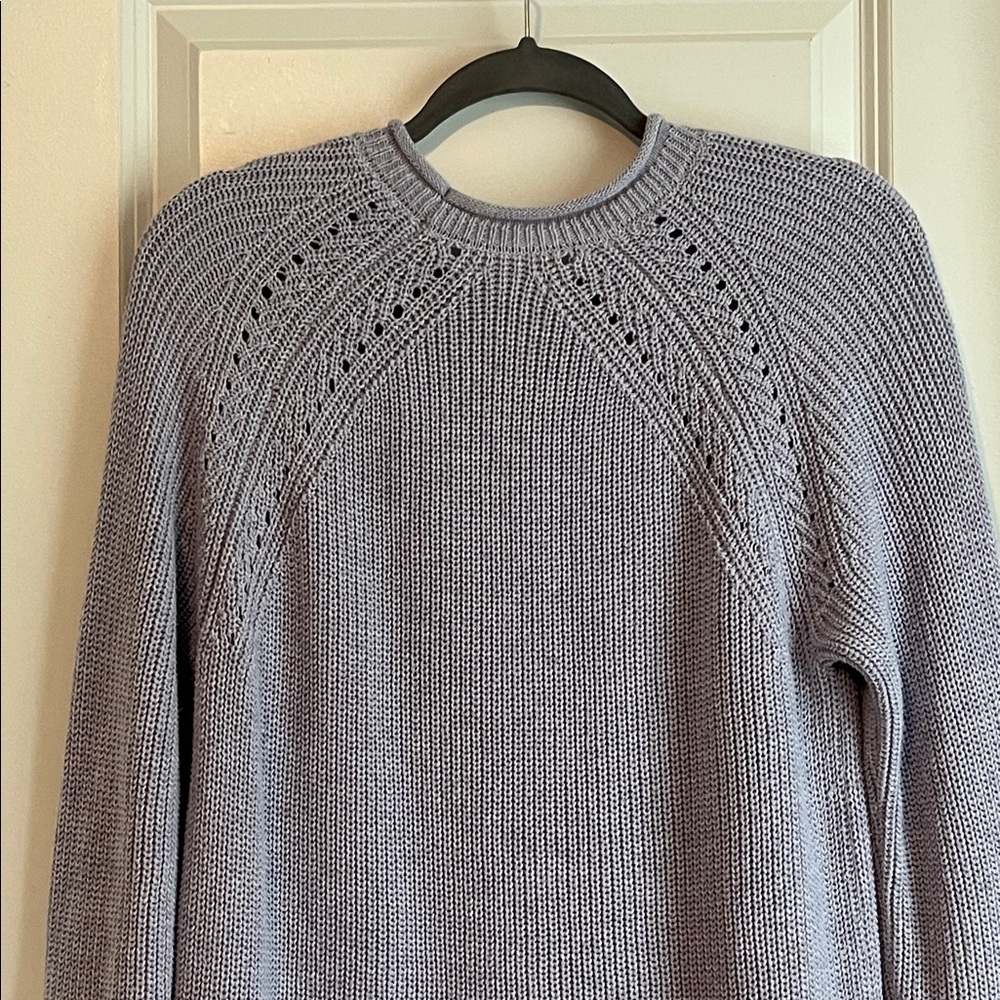 ⚡️ 3 for $30 ⚡️Jones & Co Jones New York Lavender Knit Sweater Women’s Large - Picture 6 of 9